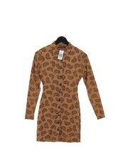 Motel Bodycon Midi Dress S in Brown