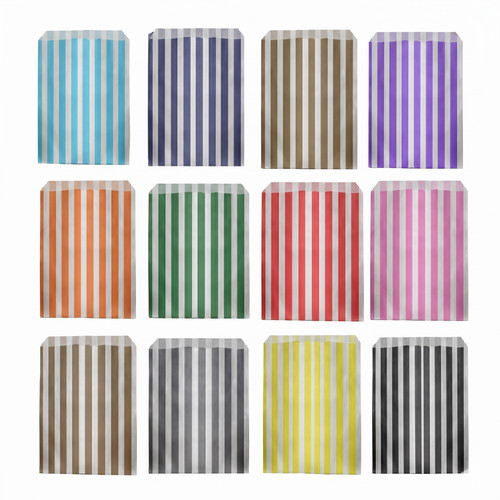 Striped paper candy bags sweet - paper,