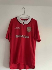  Manchester United Men's 1999 Retro Replica Home Shirt - Size L - Good Condition