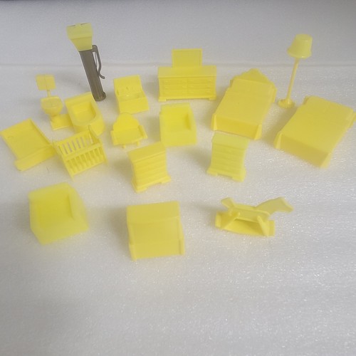 Vintage yellow dollhouse - vintage,