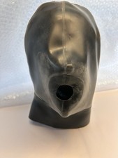 Bondage Hood With Round Mouth D Ring Sides Back Zip Size L Fetishwear Brand New