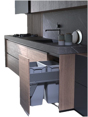 Pull out kitchen waste bin - bin, 2