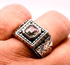 Watermelon Tourmaline Ring Men