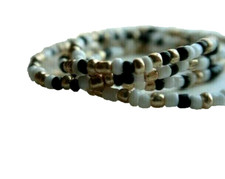 Glass Seed Bead Black White