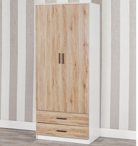 White carcass oak drawers - carcass,