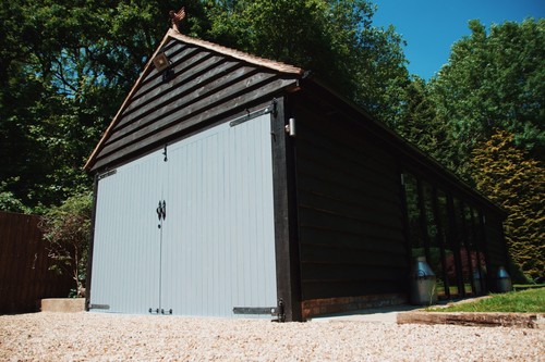 Green oak framed office - oak,