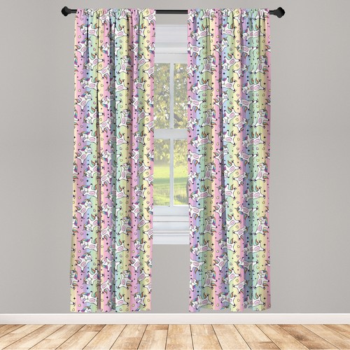 Rainbow curtains panel set - 2,