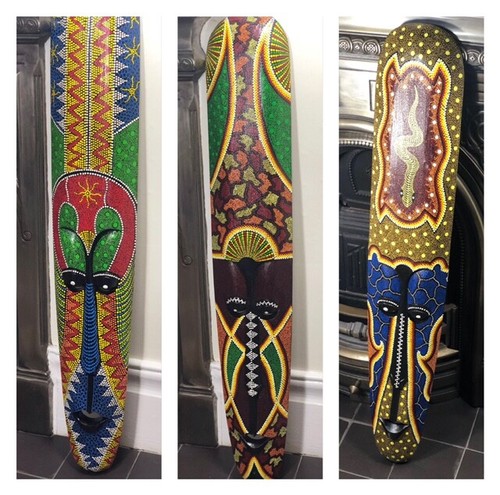 Wooden tiki mask 100cm - wooden,