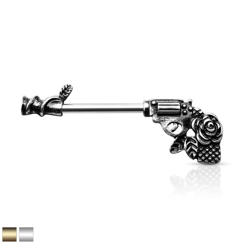 Rose pistol gun nipple bar - rose,
