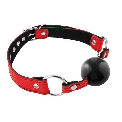 Ball gag leather harness - ball,