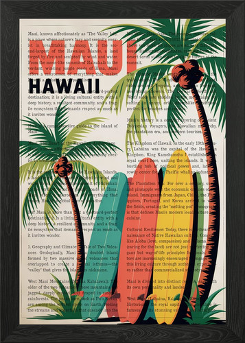 Maui hawaii travel - poster, with