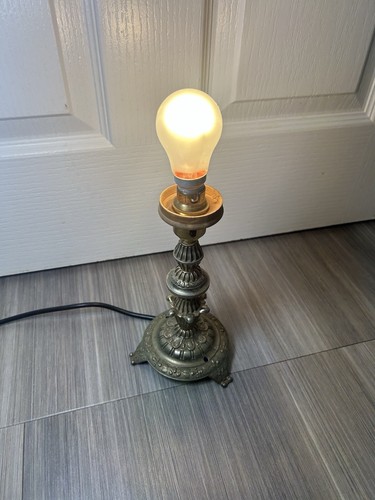 Vintage brass lamp holder - brass,