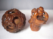 Carved Wooden Japanese Crab