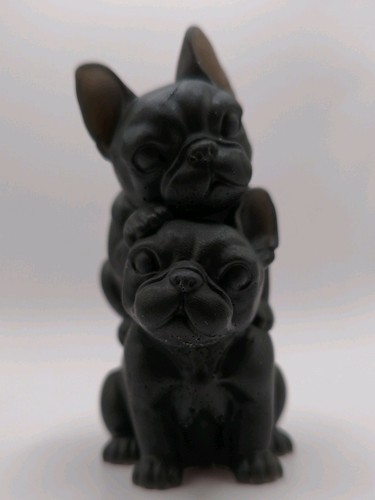 Homemade resin double frenchie - resin,