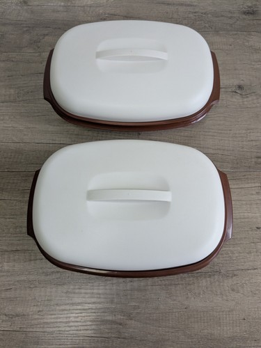 Vintage tupperware brown - brown, &