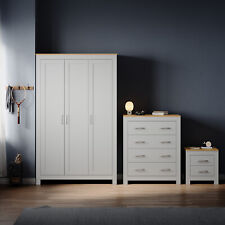 2/3 Door Wardrobe Chest of 4 Drawers Bedside Table Cabinet Bedroom Furniture Set