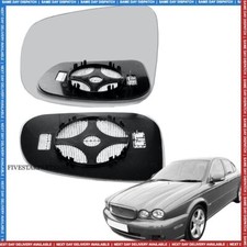 Left side mirror glass for Jaguar X-Type 2008-2009 heated (with indicator)
