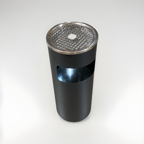 Metal litter rubbish bin - litter,