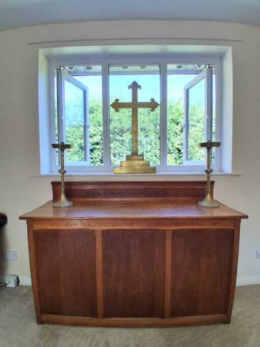 Church altar table light - table, oak