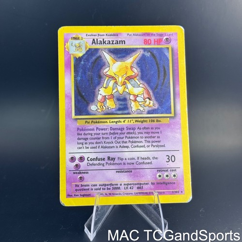 Alakazam 102 holo base set - alakazam,