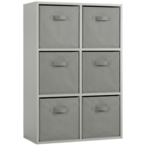 Grey cube drawer storage - 6,