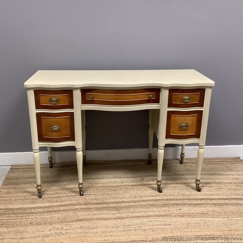 Vintage painted french desk - painted,