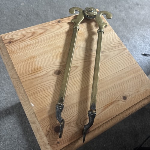 Coal tongs fire irons - coal,