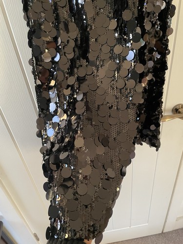 Warehouse black maxi sequin - black,