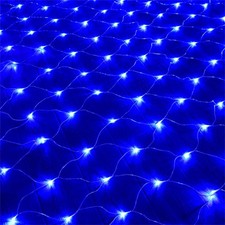 UK LED Net Mesh Fairy String Light Christmas Curtain Garden Outdoor Party Decor