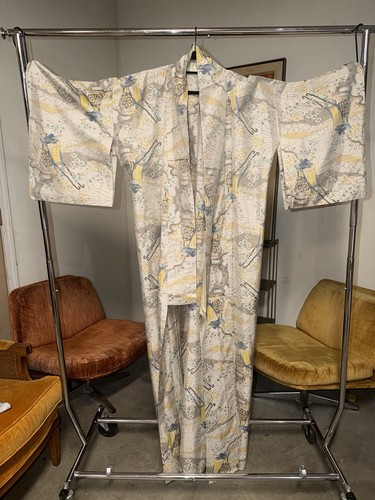 Vintage japanese silk kimono - vintage,