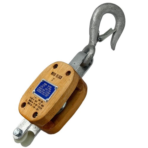 Wooden pulley block with - block,