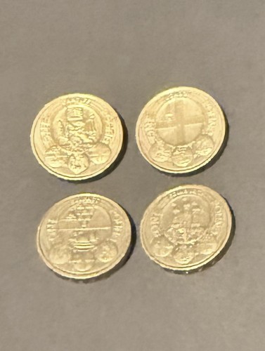 Lot british one pound - lot, 4x