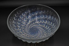 VINTAGE  R. LALIQUE FRANCE VOLUTES  OPALESCENT GLASS BOWL