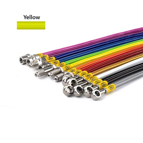 Yellow hel clutch braided hose - braided,