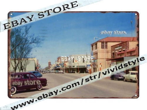 Tin sign 1950s highway main - tin,