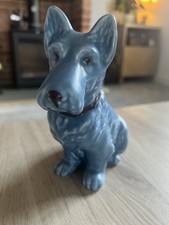 Vintage Sylvac 1206 Mac Dog Figurine  In  Blue. Rarer size.  