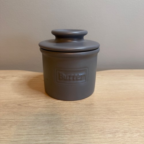 Matte gray ceramic butter - matte,