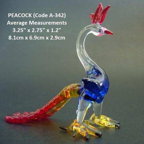 Beautiful glass peacock - glass,
