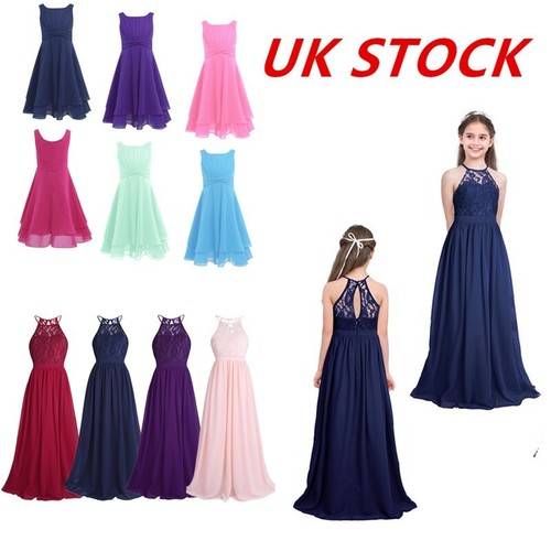 Girls kids chiffon wedding - uk,