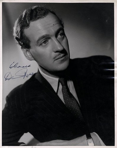 David niven signed photograph - niven,