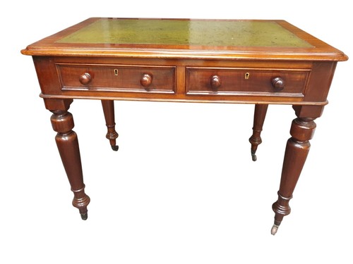 Drawer mahogany writing desk - mahogany,