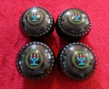 Size 1 Lawn Indoor Short Mat Bowls Woods Ladies Men Set Mint Condition