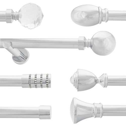 Metal single curtain pole net - metal,