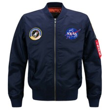 2024 NEW MENS EMBROIDERED NASA JACKET US MILITARY ARMY FLIGHT BOMBER JACKET