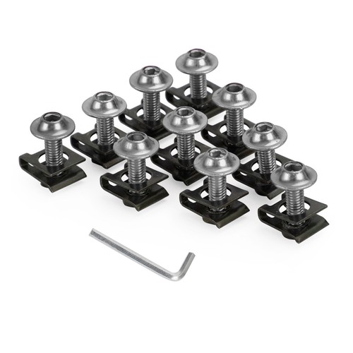 10x aluminum m6x20mm - aluminum,