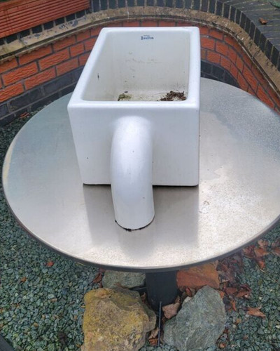 Garden planter white porcelain - garden,