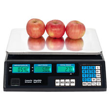 Digital Electronic Price 40kg/5g Fruit Veg Retail Weigh & Price Scale UK Plug