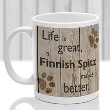 Finnish Spitz dog mug, Finnish