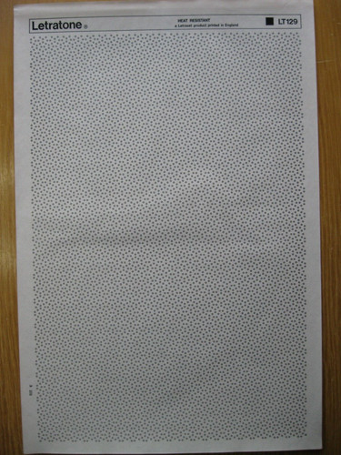 Letraset letratone sheet - 1,