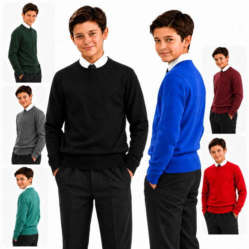 Kids school jumpers crew - school, neck